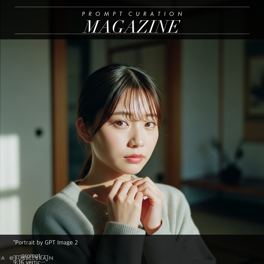 角色设定 GPT Image 2 提示词：Japanese Fuji Film Style Portrait