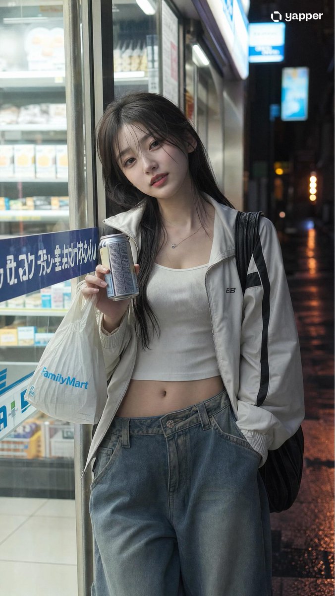 界面稿 GPT Image 2 提示词：Japanese Girl Urban Night Portrait