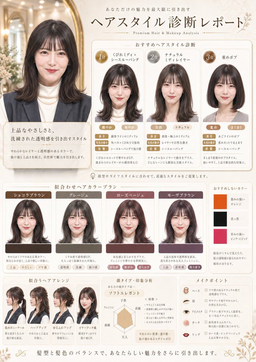 产品视觉 GPT Image 2 提示词：Japanese Hair Diagnosis Salon Poster