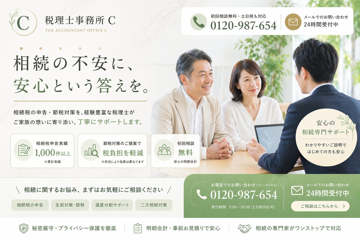 产品视觉 GPT Image 2 提示词：Japanese Inheritance Tax LP Hero