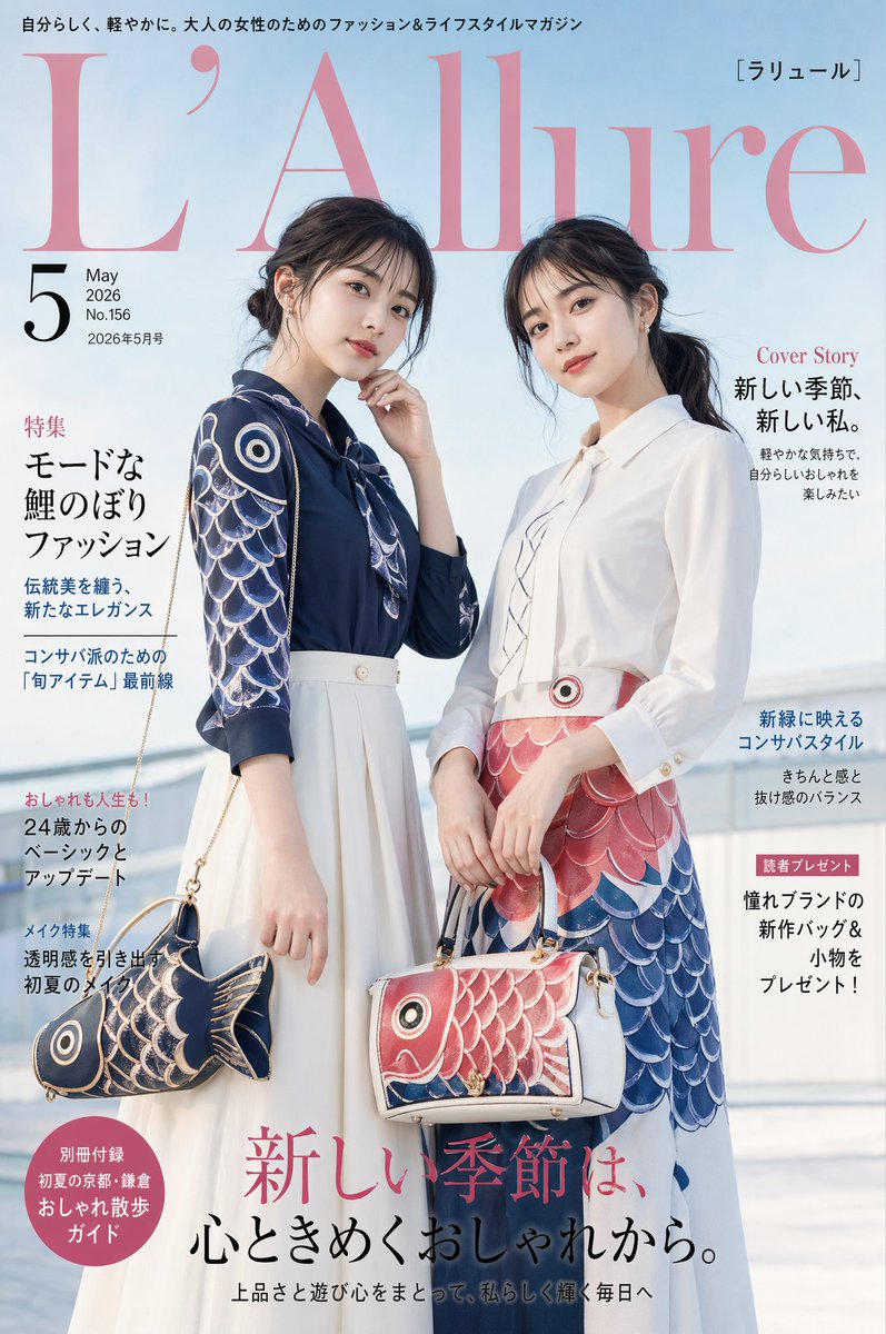 产品视觉 GPT Image 2 提示词：Japanese Koinobori Fashion Magazine Cover