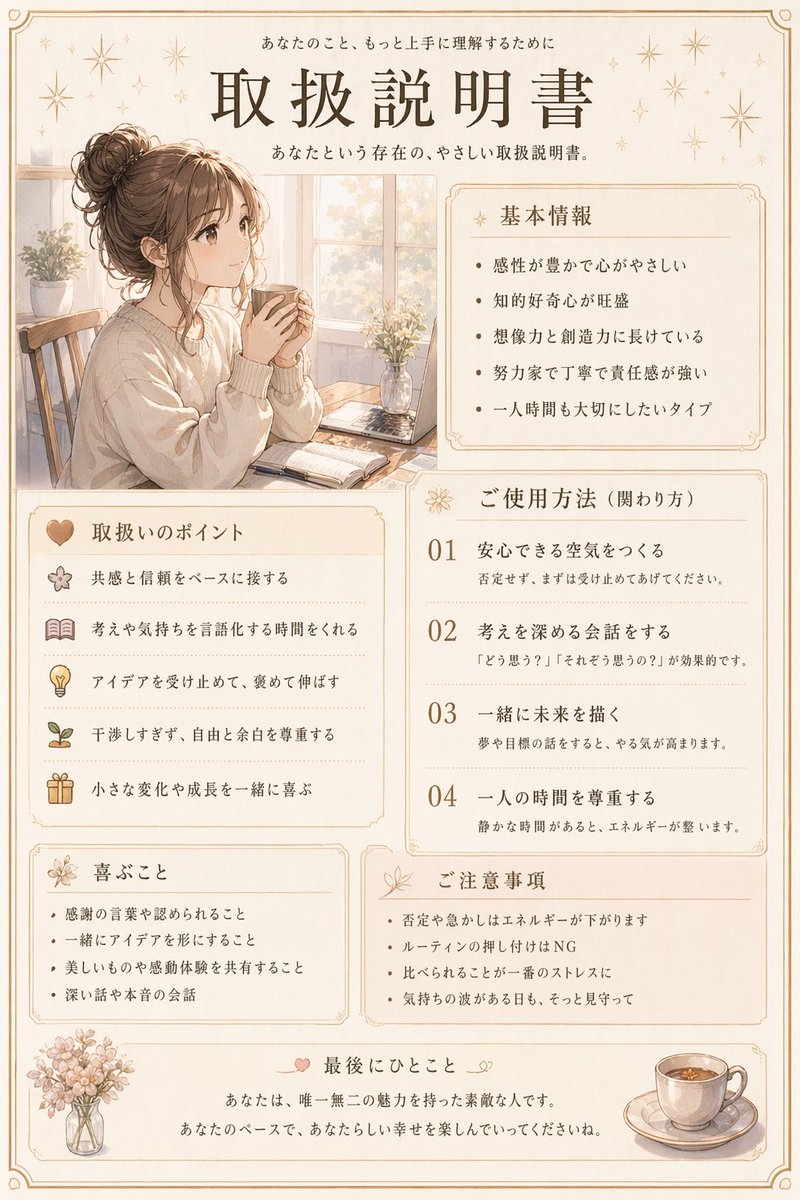 产品视觉 GPT Image 2 提示词：Japanese Personality Manual Poster