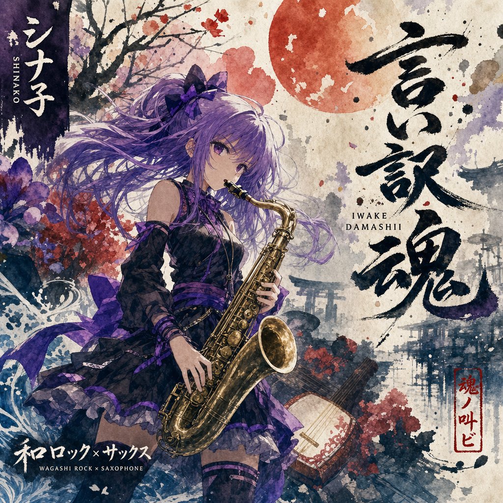 信息图 GPT Image 2 提示词：Japanese Rock Saxophone Album Cover