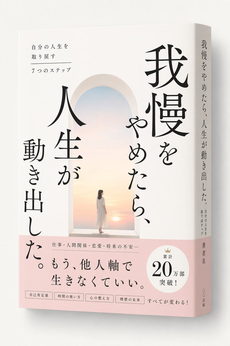 界面稿 GPT Image 2 提示词：Japanese Self-Help Book Cover Mockup