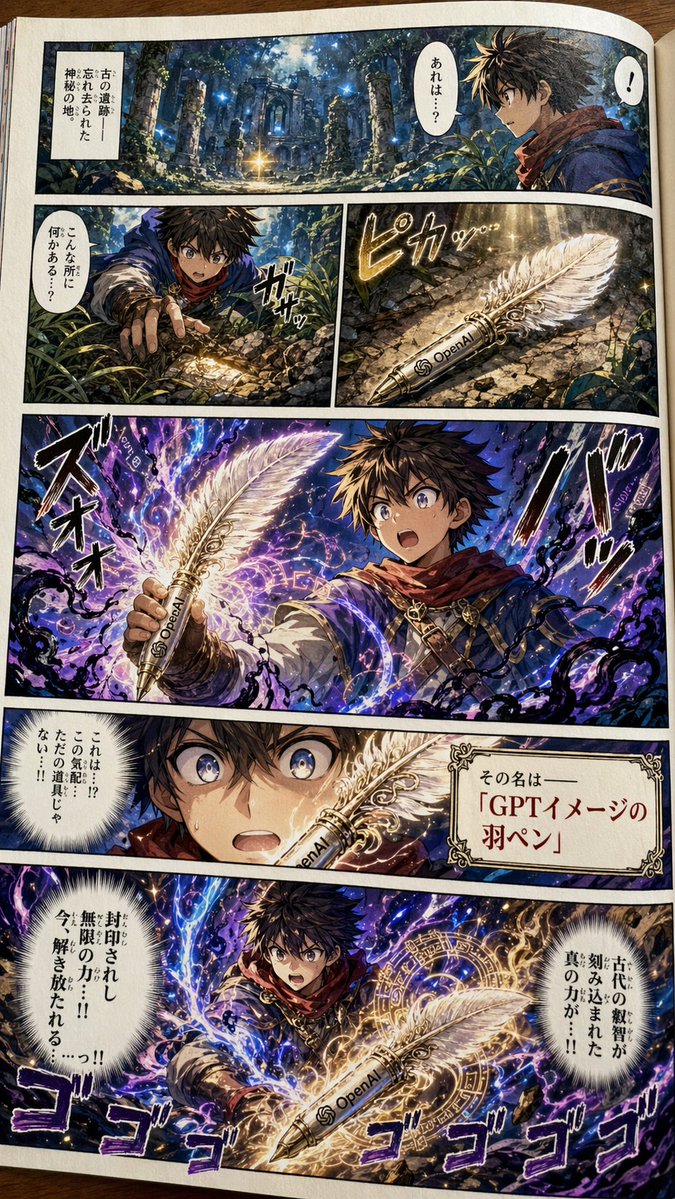 产品视觉 GPT Image 2 提示词：Japanese Shonen Manga Page