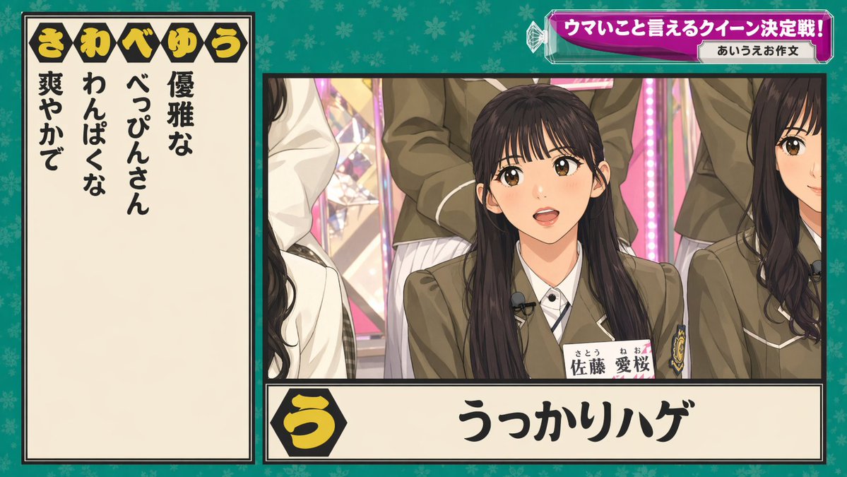 界面稿 GPT Image 2 提示词：Japanese Variety Show Quiz Screen