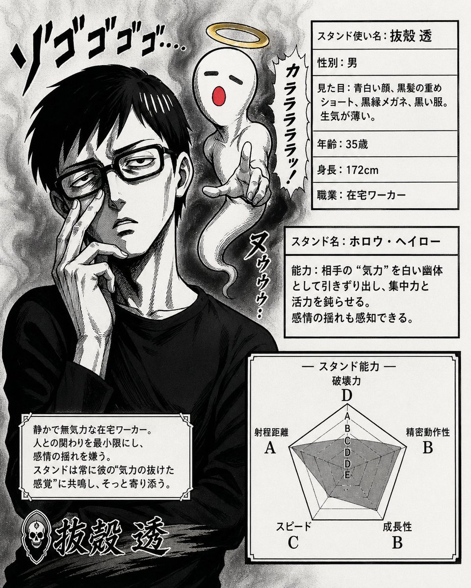 产品视觉 GPT Image 2 提示词：JoJo-Style Stand Character Card