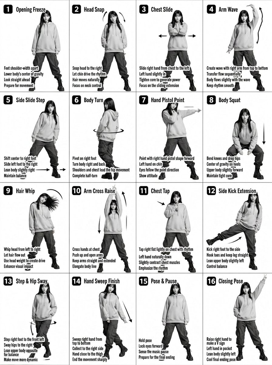产品视觉 GPT Image 2 提示词：K-pop Dance Tutorial Poster Generator