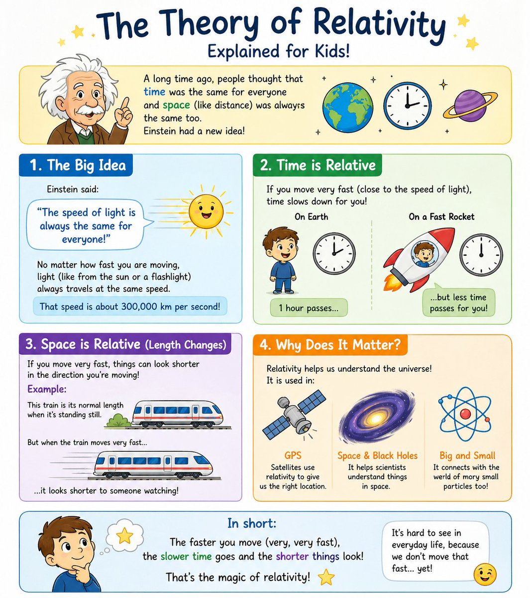 产品视觉 GPT Image 2 提示词：Kids Relativity Infographic Poster