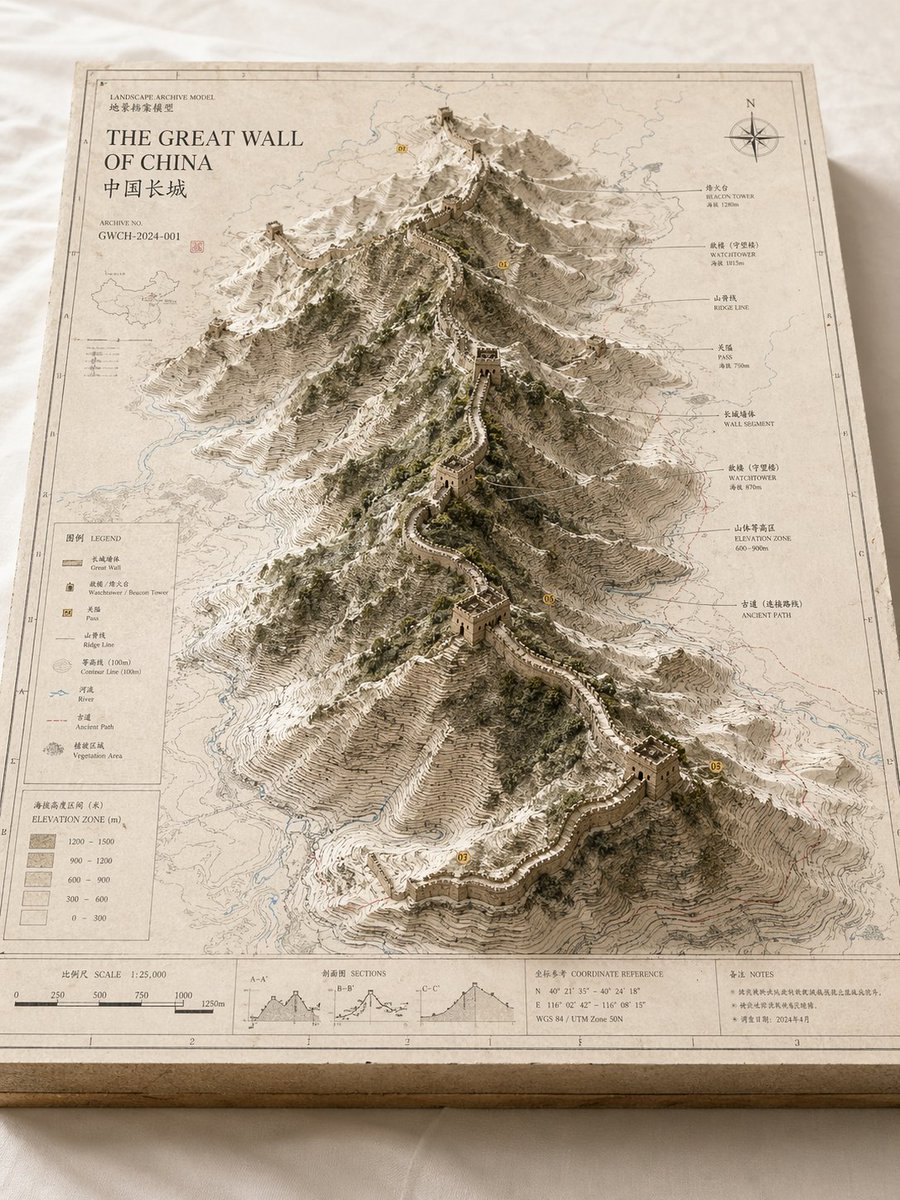 产品视觉 GPT Image 2 提示词：Landscape Archive Model Template