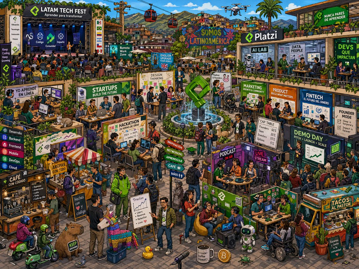 产品视觉 GPT Image 2 提示词：Latin American Tech Festival Poster