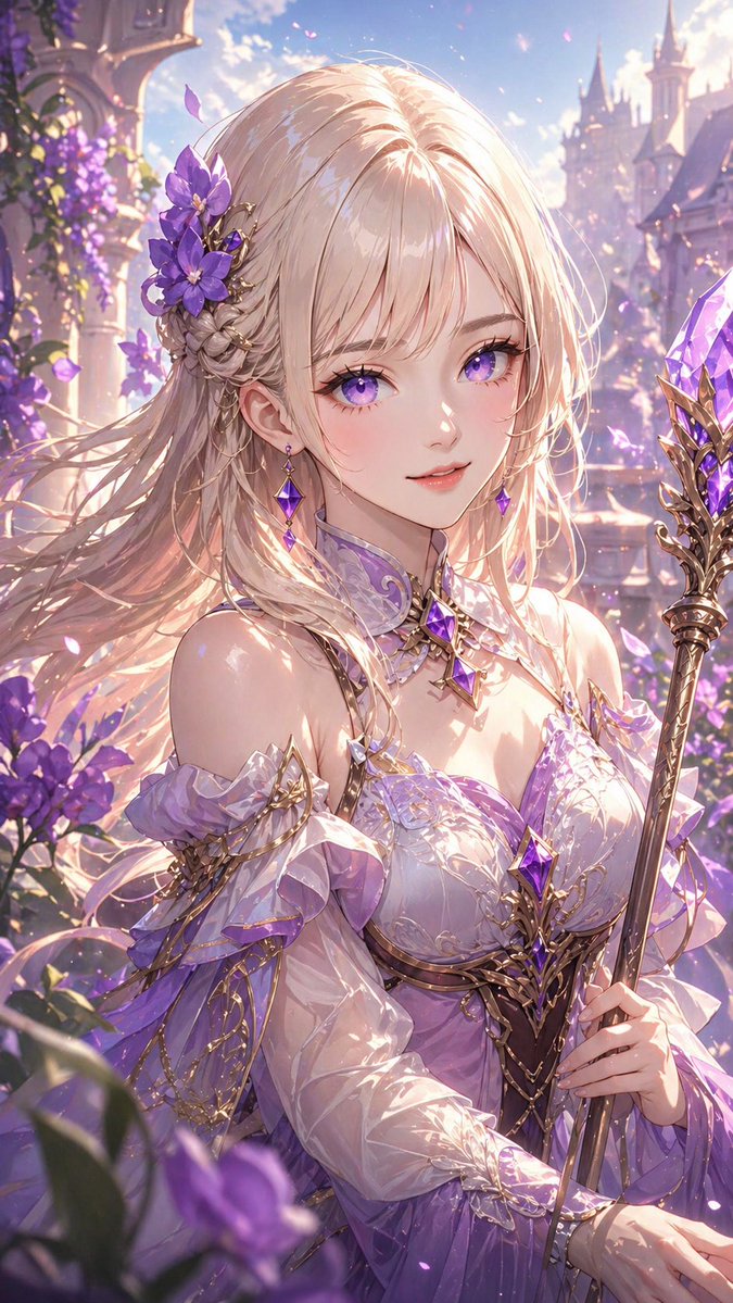 角色设定 GPT Image 2 提示词：Lavender Fantasy Mage Portrait