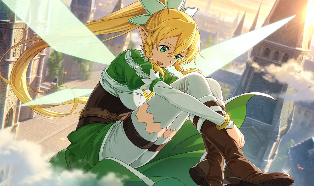 产品视觉 GPT Image 2 提示词：Leafa Fairy Anime Sky Portrait
