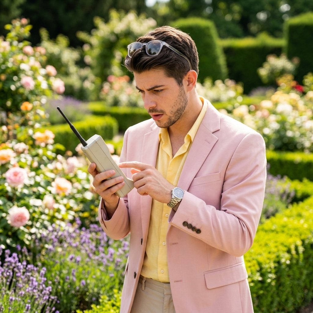 界面稿 GPT Image 2 提示词：Lifestyle Garden Photography with Retro Tech