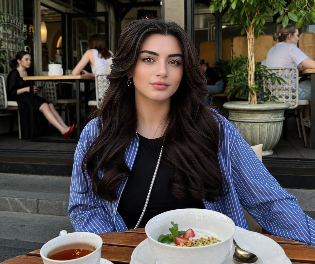 角色设定 GPT Image 2 提示词：Lifestyle Portrait at Outdoor Café