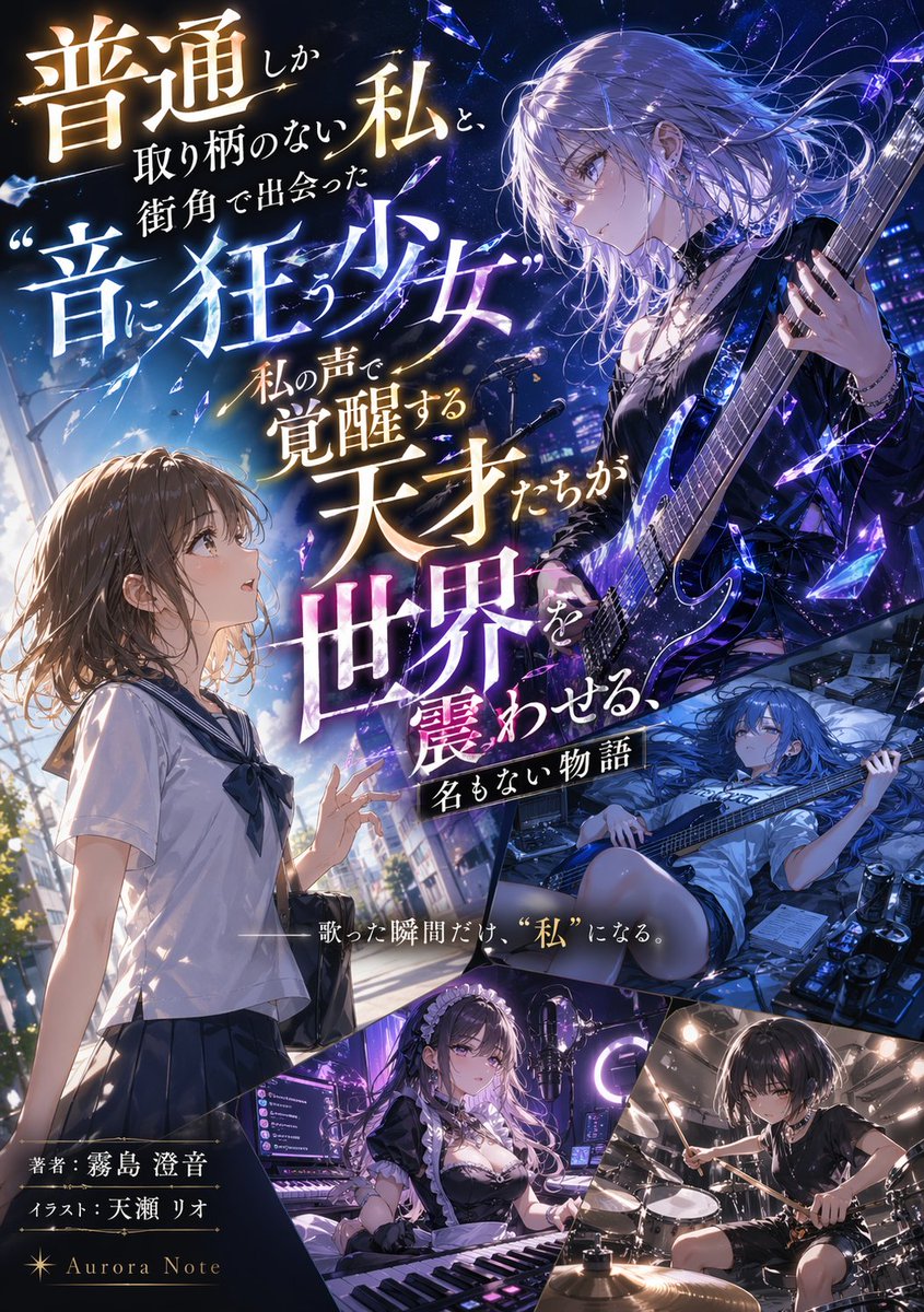 界面稿 GPT Image 2 提示词：Light Novel Cover with Multi-Character Band Layout