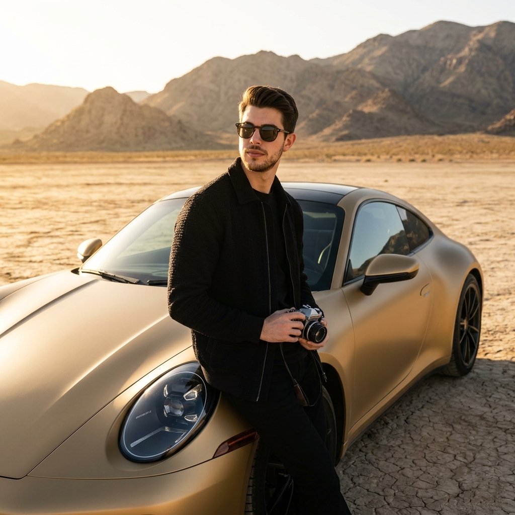 故事绘本 GPT Image 2 提示词：Luxury Car Golden Hour Shoot