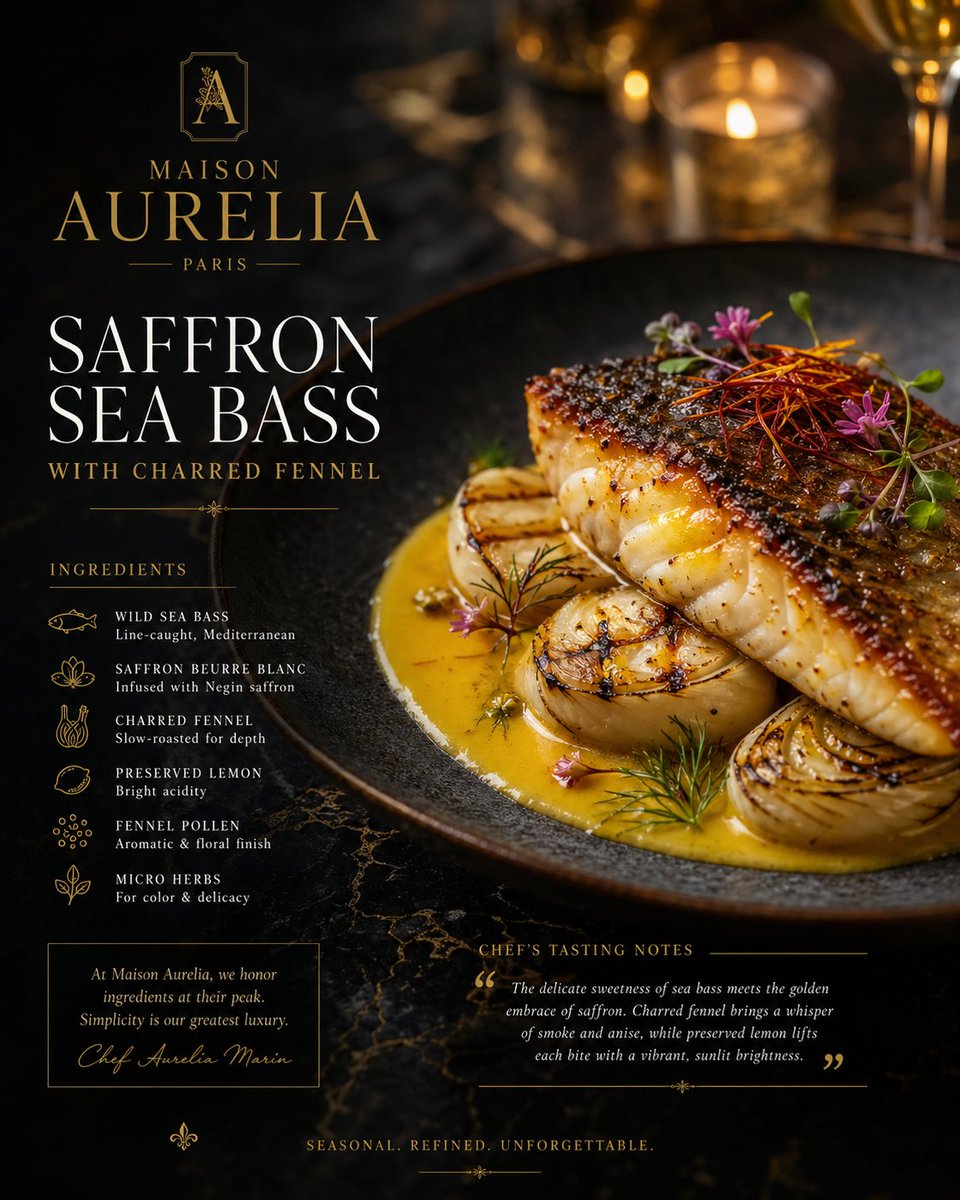 产品视觉 GPT Image 2 提示词：Luxury Culinary Menu Poster