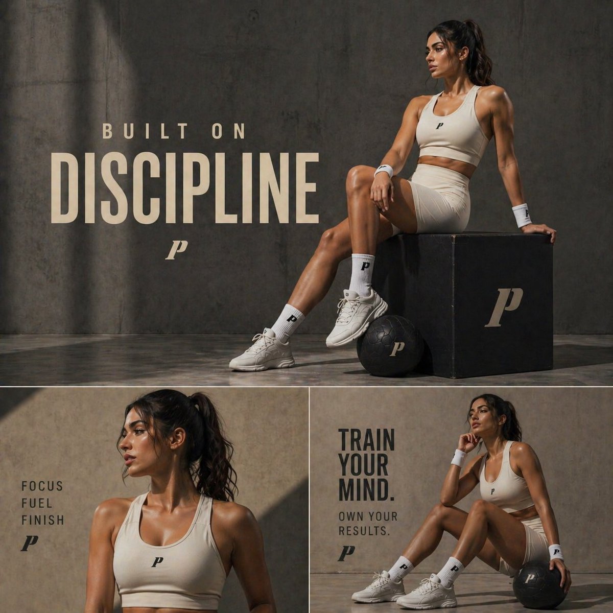 产品视觉 GPT Image 2 提示词：Luxury Fitness Editorial Campaign