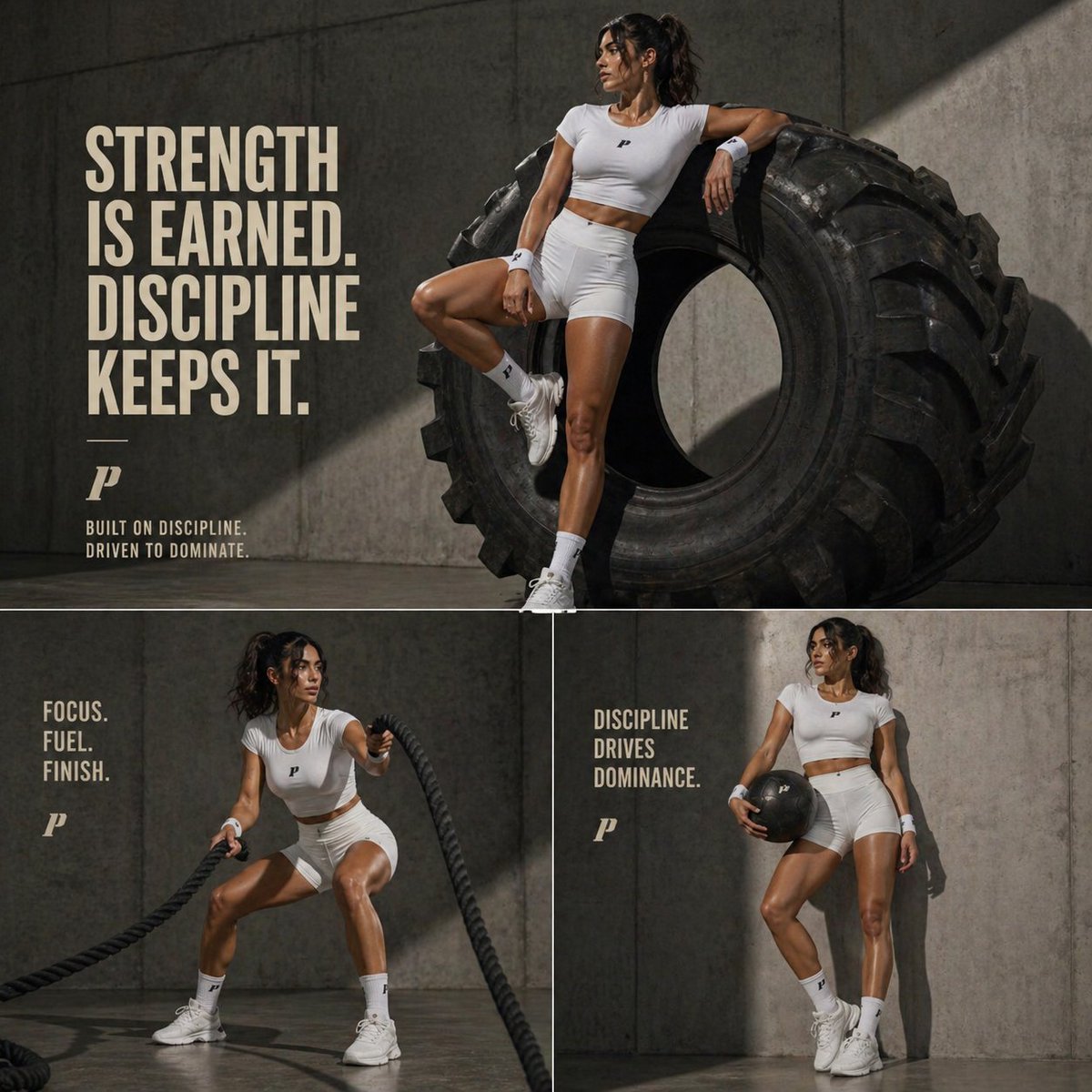 产品视觉 GPT Image 2 提示词：Luxury Fitness Editorial Layout