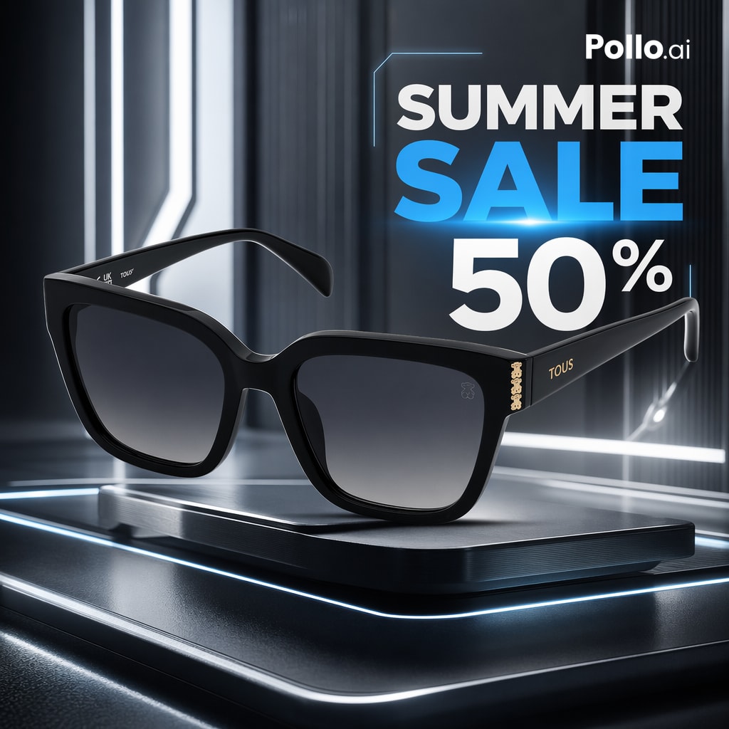 产品视觉 GPT Image 2 提示词：Luxury Sunglasses Summer Sale Ad