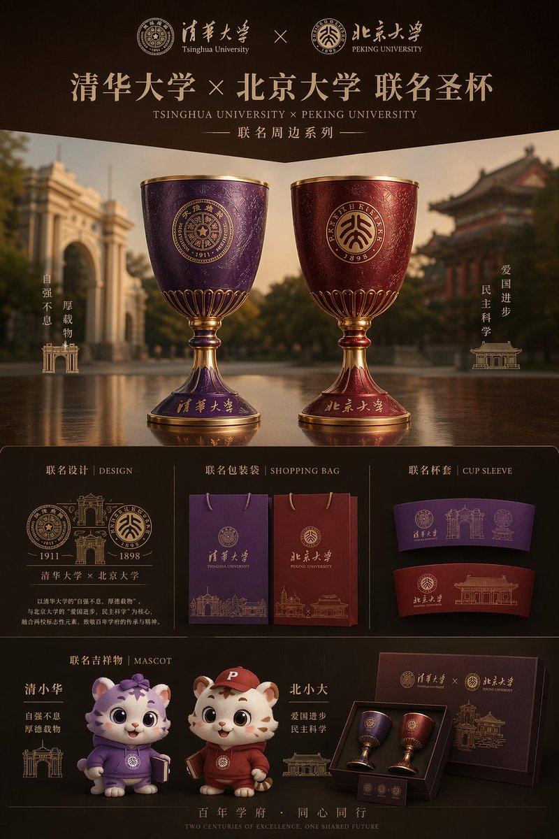 产品视觉 GPT Image 2 提示词：Luxury University Co-Branded Gift Poster