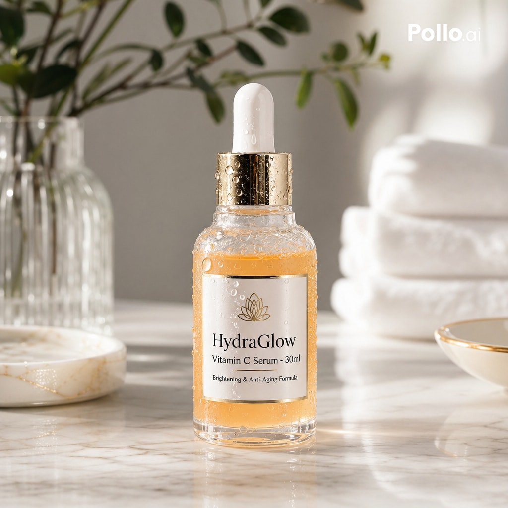 产品视觉 GPT Image 2 提示词：Luxury Vitamin C Serum Product Shot