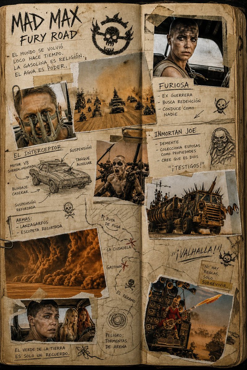 产品视觉 GPT Image 2 提示词：Mad Max Journal Scrapbook Style