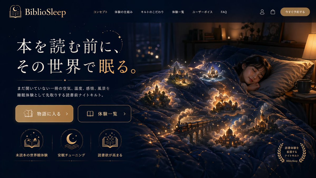 产品视觉 GPT Image 2 提示词：Magical Sleep Website Mockup