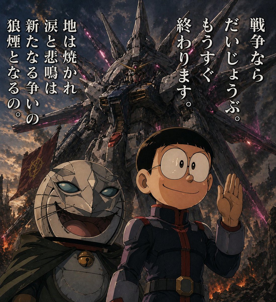 产品视觉 GPT Image 2 提示词：Manga Panel to Apocalyptic Mecha Poster