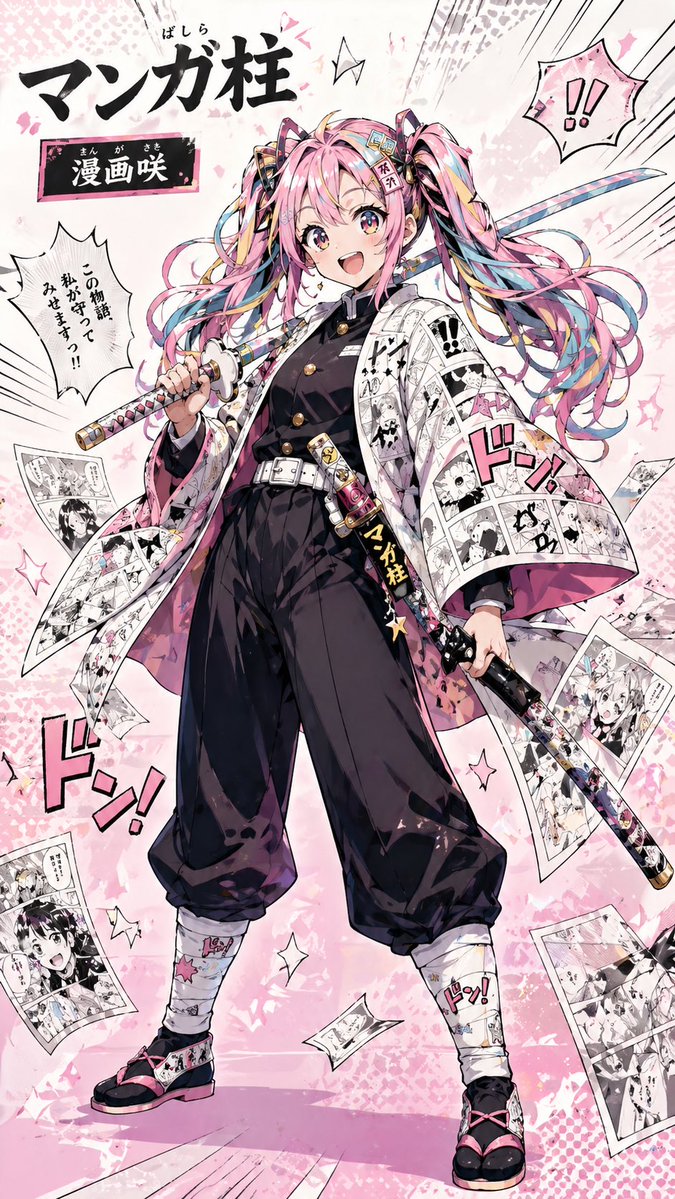 产品视觉 GPT Image 2 提示词：Manga Pillar Anime Character Poster