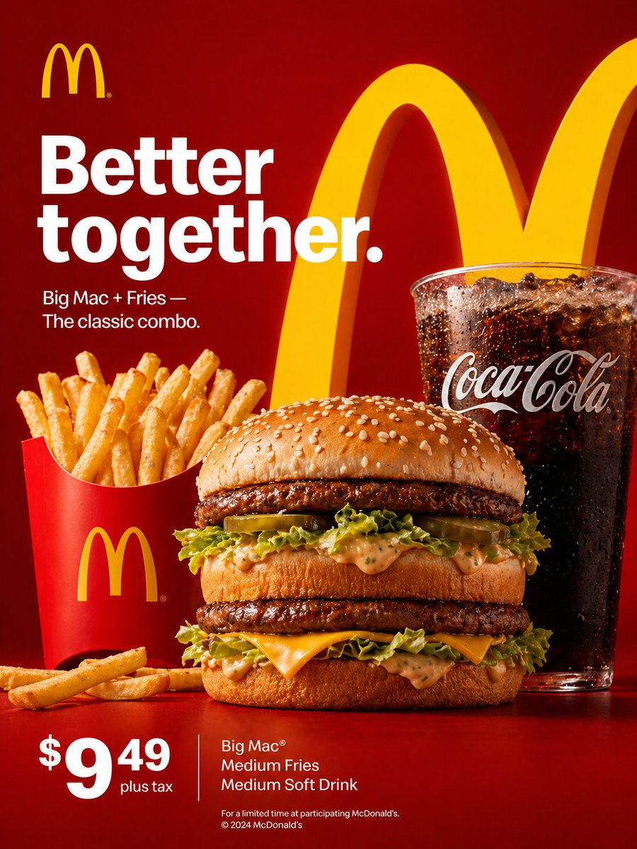 产品视觉 GPT Image 2 提示词：McDonald's Advertisement Prompt