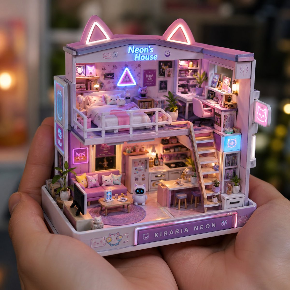 创意灵感 GPT Image 2 提示词：Miniature Handcrafted Object Photography