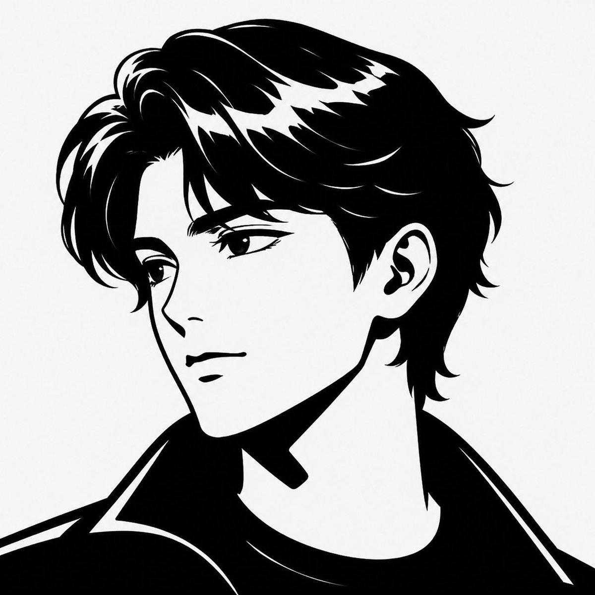 产品视觉 GPT Image 2 提示词：Minimalist Black White Male Silhouette