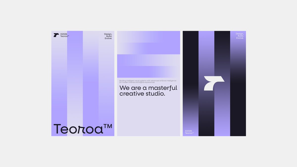 产品视觉 GPT Image 2 提示词：Minimalist Purple Brand Poster Triptych