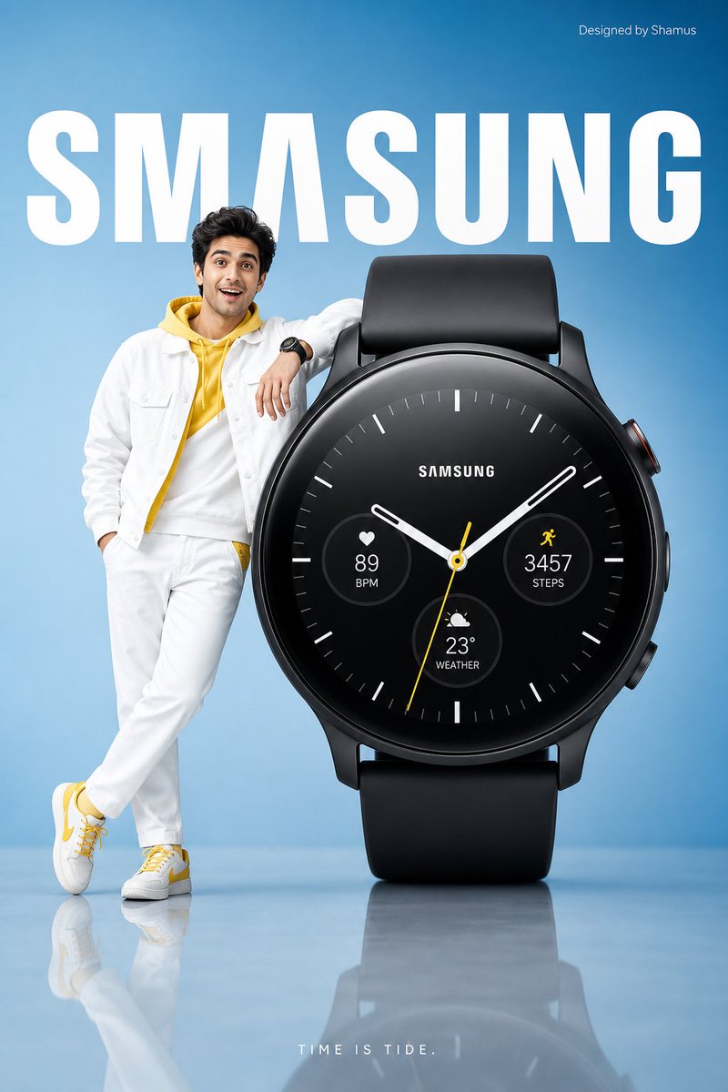产品视觉 GPT Image 2 提示词：Minimalist Smartwatch Commercial Ad