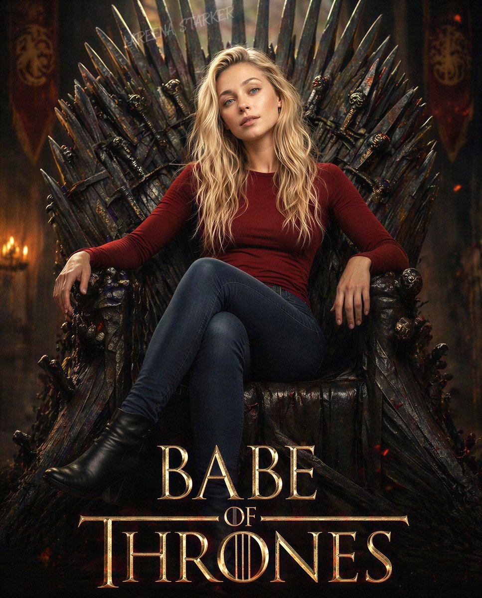 产品视觉 GPT Image 2 提示词：Modern Queen on Iron Throne Poster