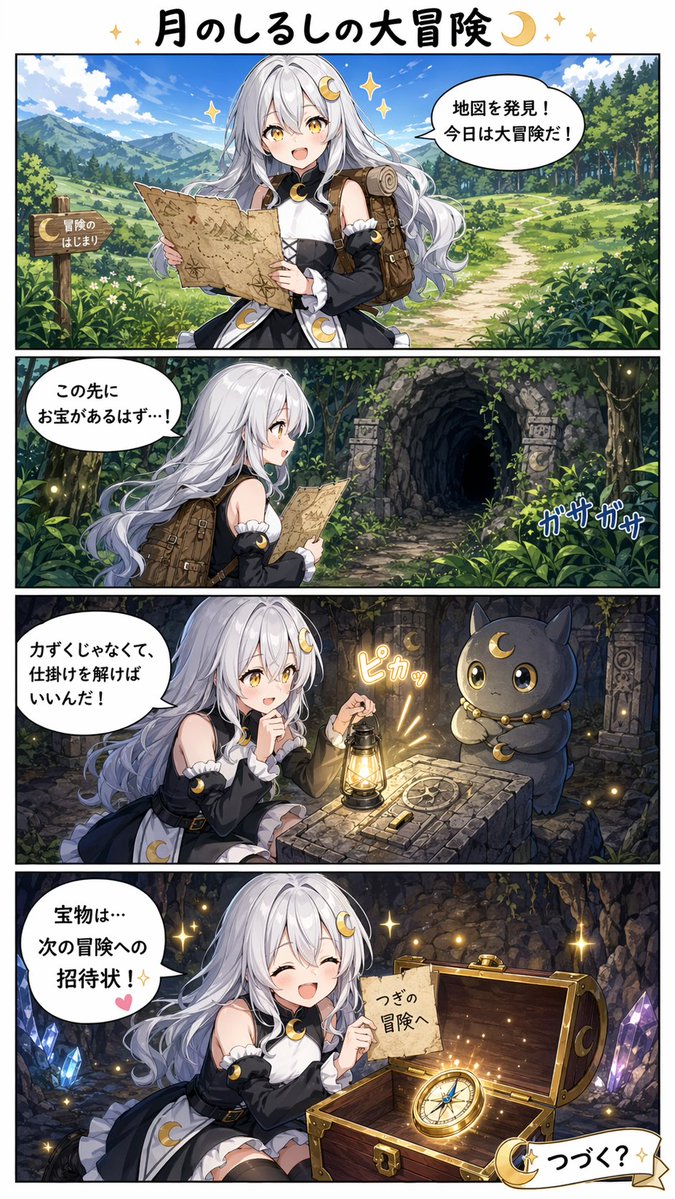 产品视觉 GPT Image 2 提示词：Moon Mark Adventure Comic Page