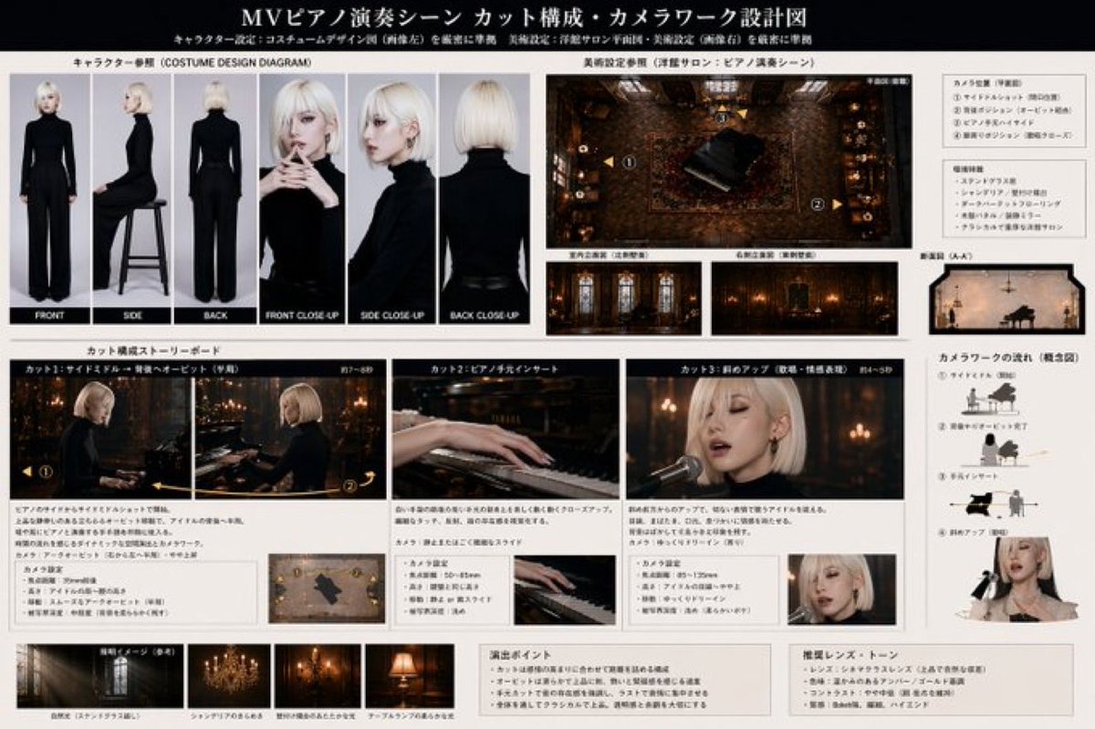 信息图 GPT Image 2 提示词：MV Pre-visualization Blueprint