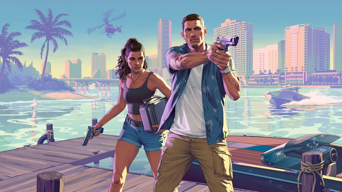 产品视觉 GPT Image 2 提示词：Neon Crime Game Cover at the Marina