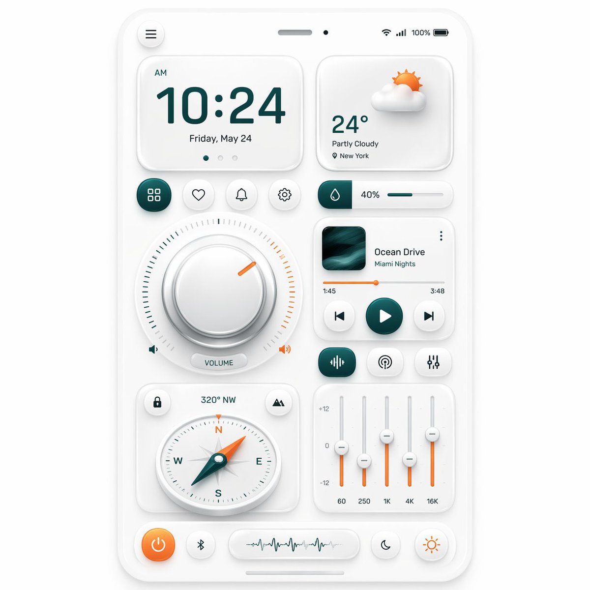 信息图 GPT Image 2 提示词：Neumorphic Mobile Dashboard UI