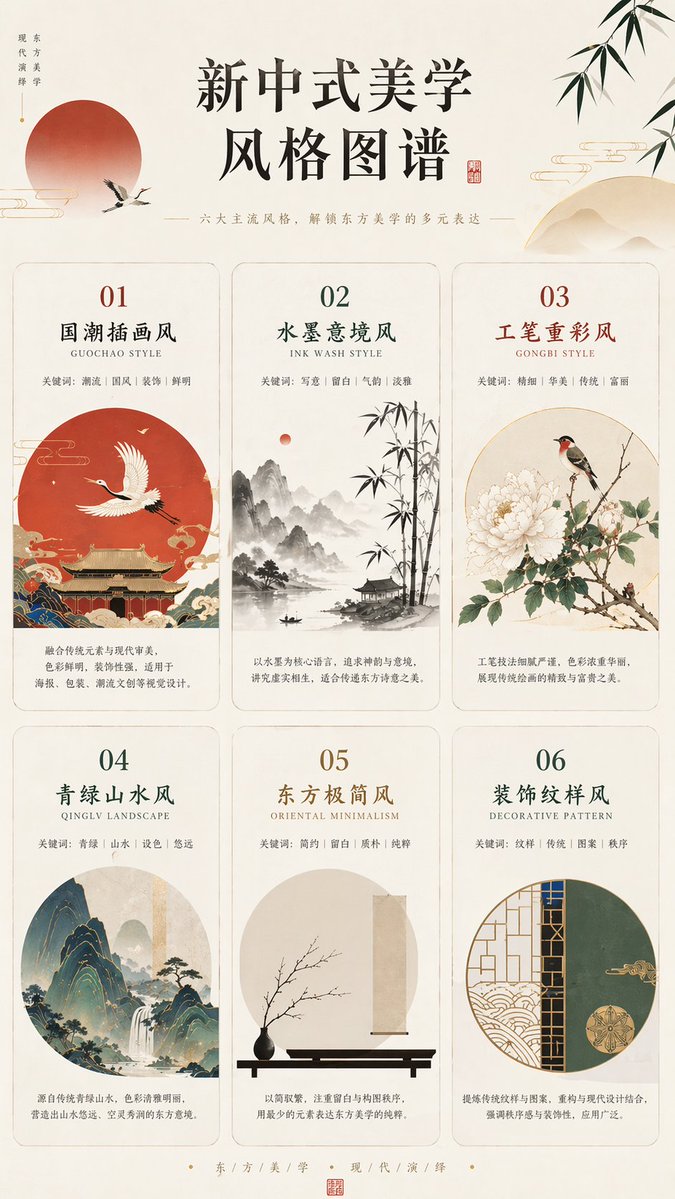 产品视觉 GPT Image 2 提示词：New Chinese Aesthetics Style Chart