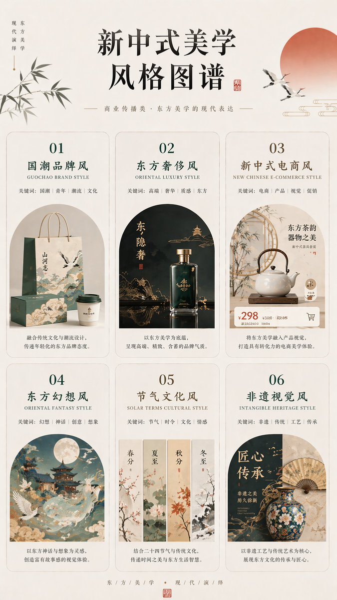 产品视觉 GPT Image 2 提示词：New Chinese Aesthetics Style Chart