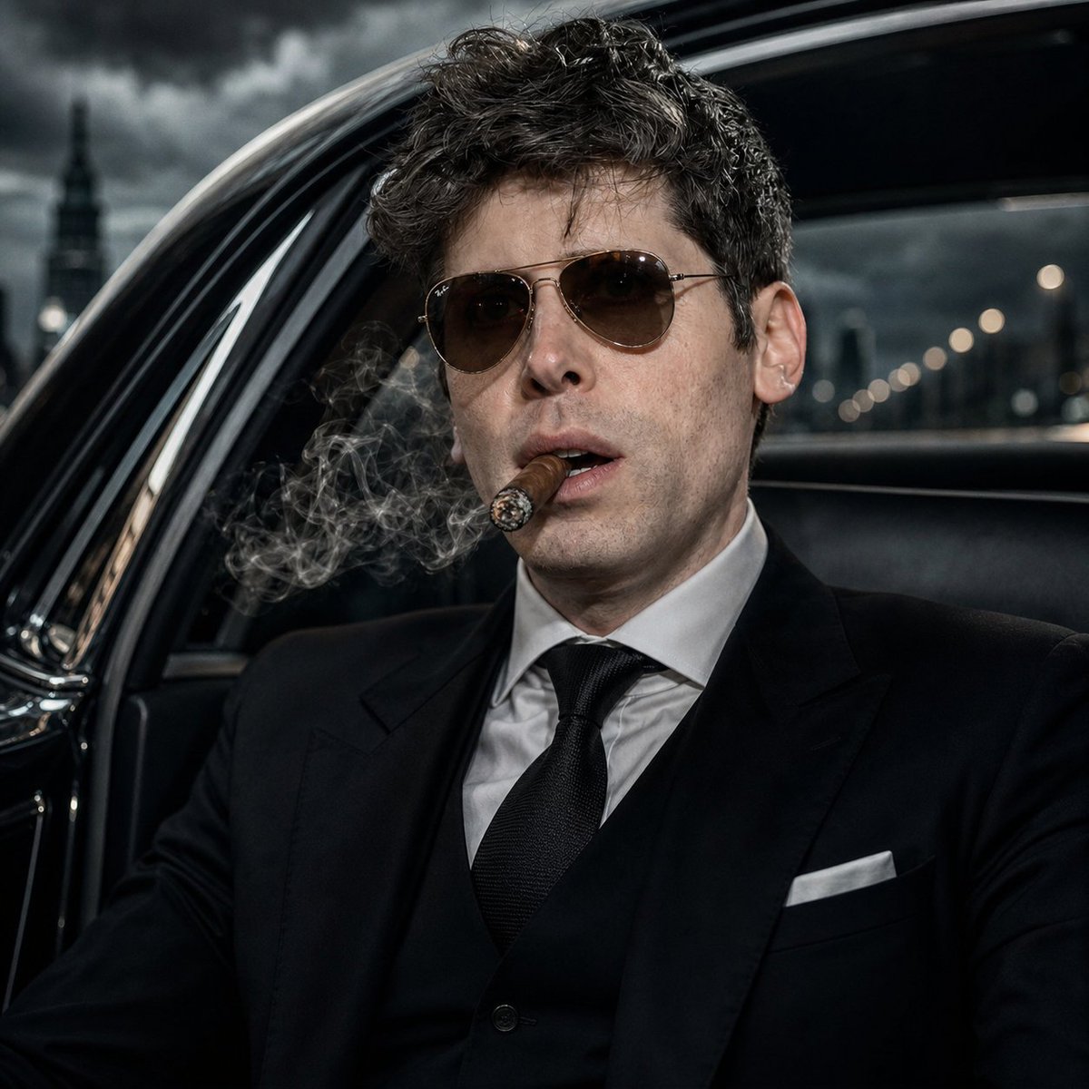 产品视觉 GPT Image 2 提示词：Noir Mafia Boss Car Portrait