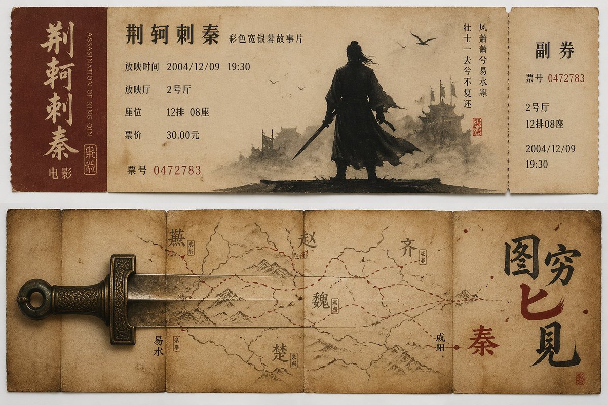 信息图 GPT Image 2 提示词：Nostalgic movie ticket stub prompt