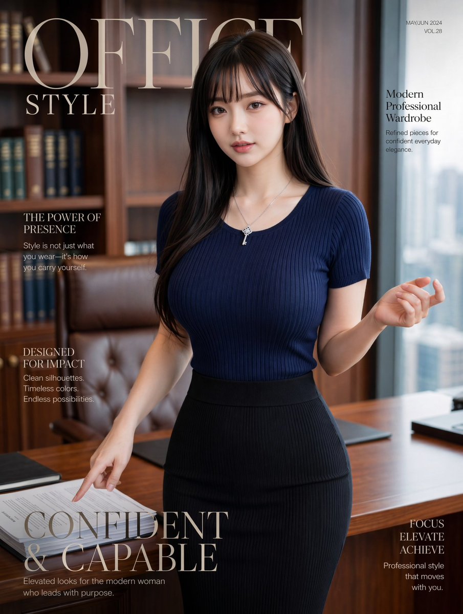 产品视觉 GPT Image 2 提示词：Office Style Fashion Magazine Cover
