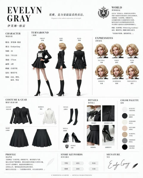 界面稿 GPT Image 2 提示词：官方角色设定资料卡