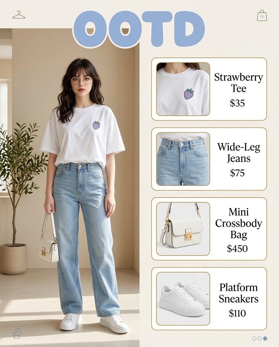 产品视觉 GPT Image 2 提示词：OOTD Fashion Infographic