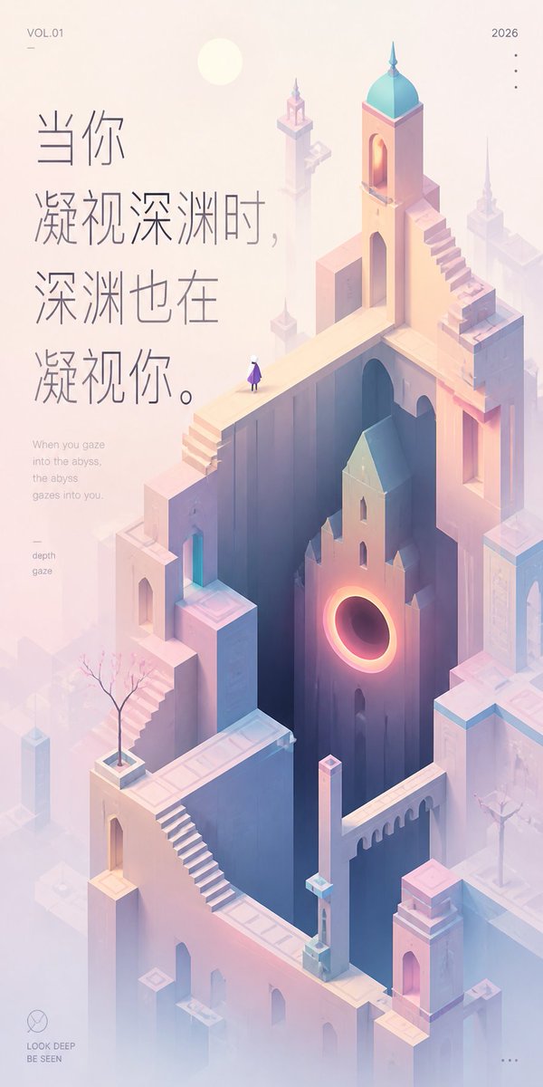 产品视觉 GPT Image 2 提示词：Pastel Abyss Quote Wallpaper