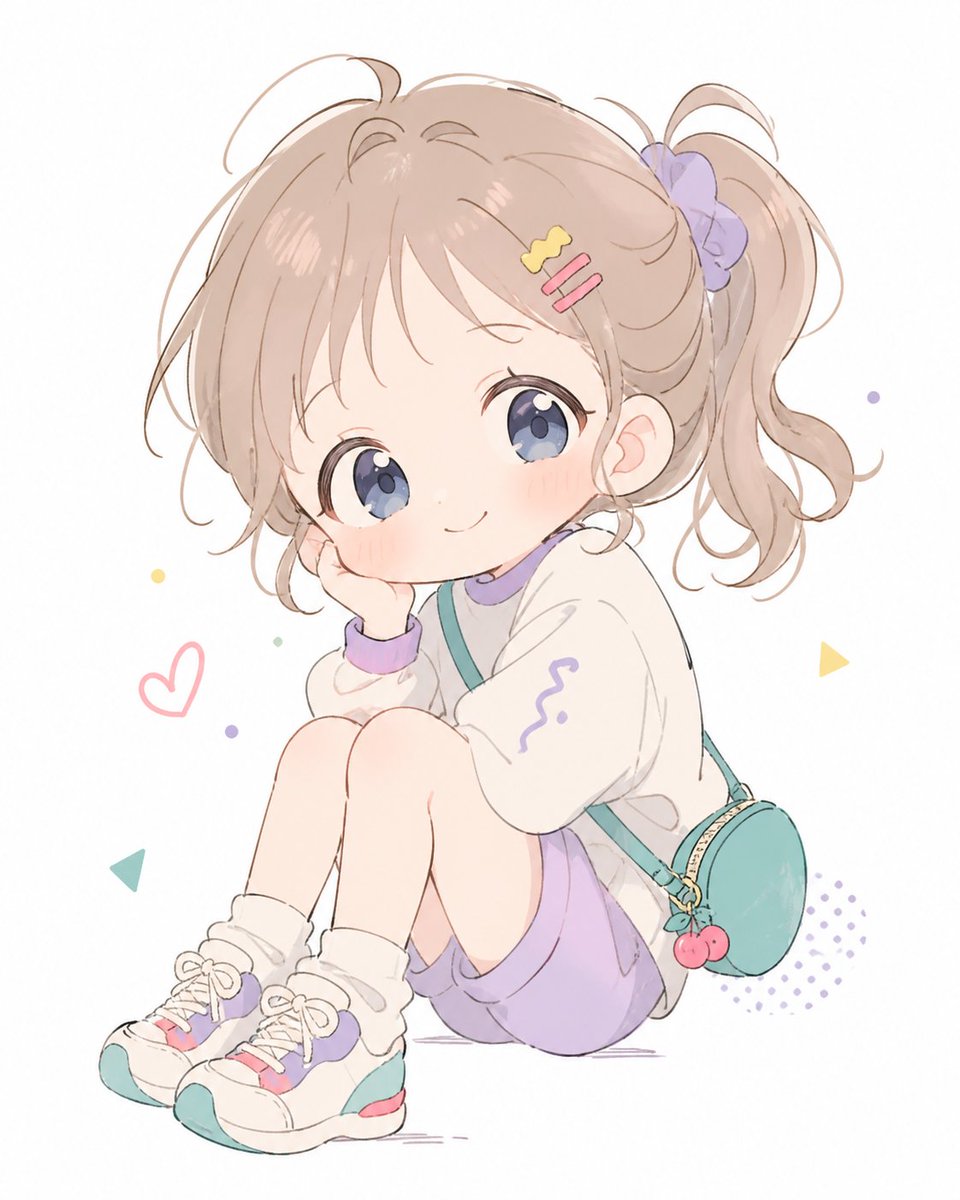 界面稿 GPT Image 2 提示词：Pastel Chibi Girl Sitting Portrait